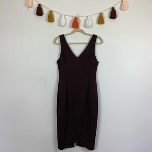 ASTR the Label Brown Striped Ribbed Bodycon Dress Size Medium